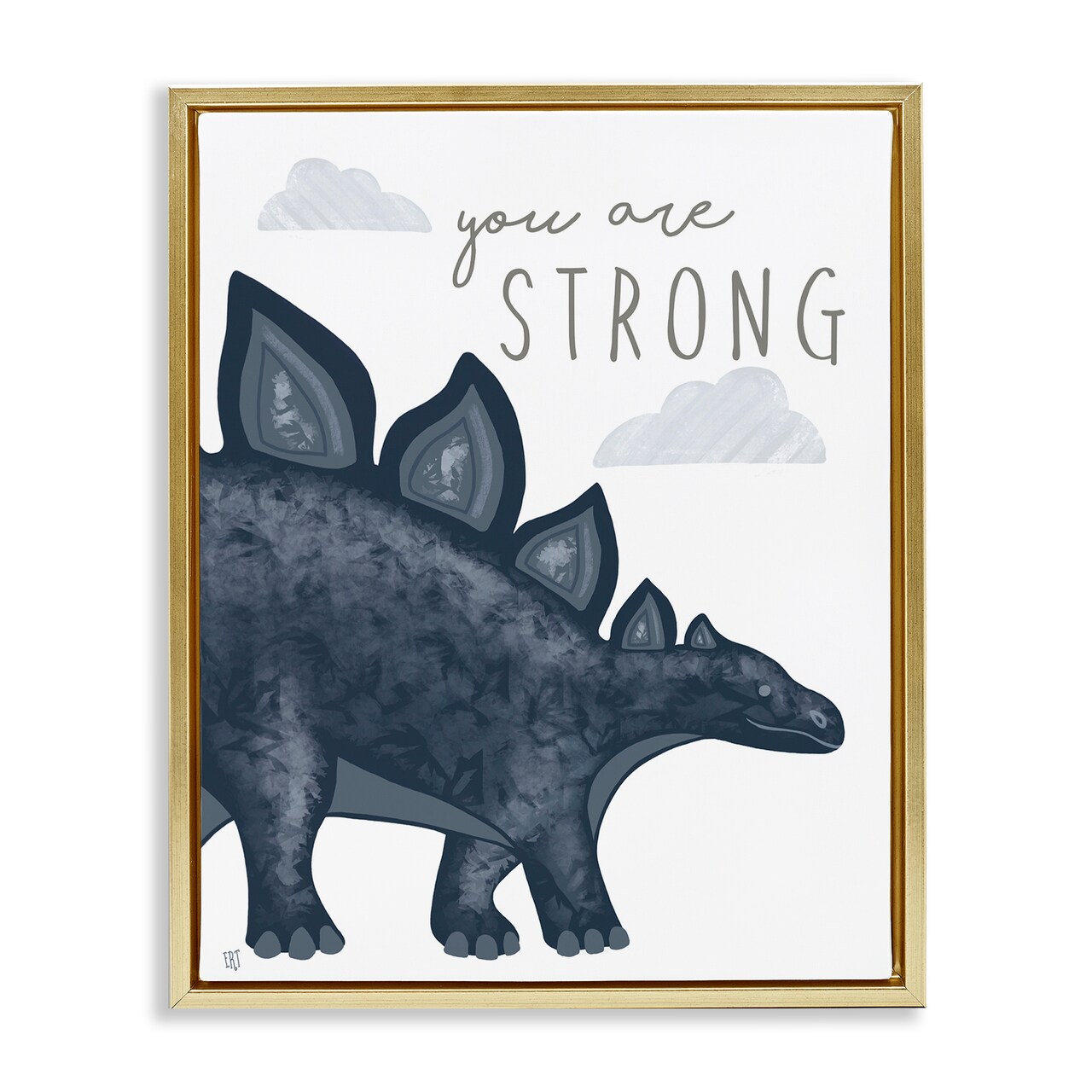 Stupell Industries You Are Strong Dinosaur Floating Frame, design by Elizabeth Tyndall